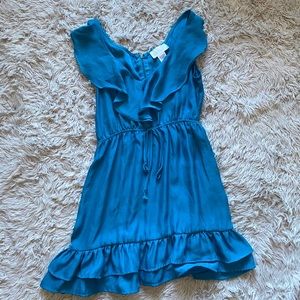 TEAL Casual Flounce Mini Dress